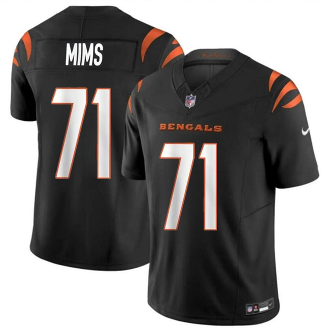 Men's Cincinnati Bengals #71 Amarius Mims Black 2024 Draft F.U.S.E Vapor Untouchable Limited Stitched Jersey